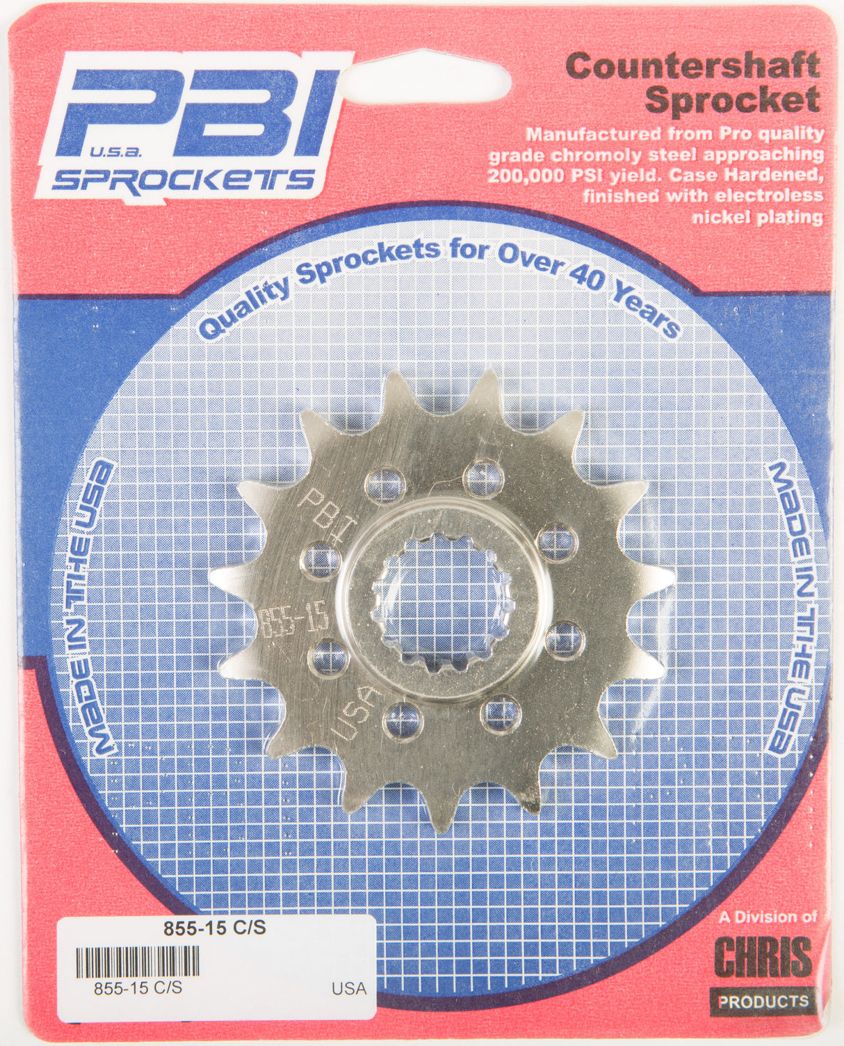 PBIFront Cs Sprocket Steel 15t-520 Beta/Hus/Husq/Ktm855-15