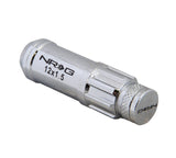 NRG 700 Series M12 X 1.5 Steel Lug Nut w/Dust Cap Cover Set 21 Pc w/Locks & Lock Socket - Silver LN-LS700SL-21