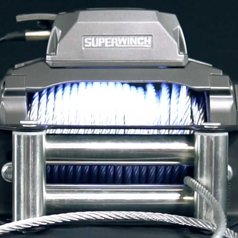 Superwinch 12000 LBS 12V DC 3/8in x 85ft Wire Rope SX 12000 Winch - Graphite 1712200