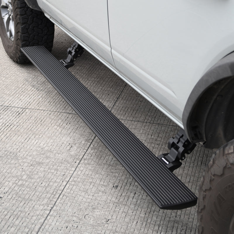 Go Rhino 21-23 Ford Bronco 4dr E-BOARD E1 Electric Running Board Kit (No Drill) - Tex. Blk 20412974PC