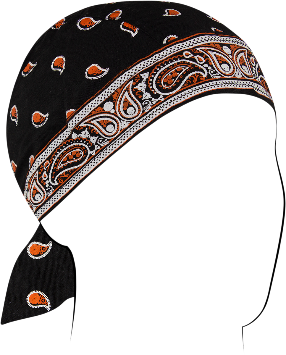 ZAN HEADGEAR Flydanna - Classic Bandana - Orange/Black Z197