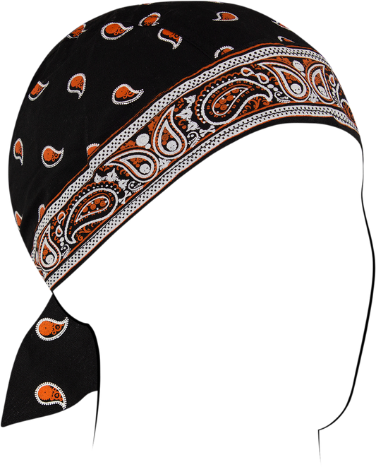 ZAN HEADGEAR Flydanna - Classic Bandana - Orange/Black Z197