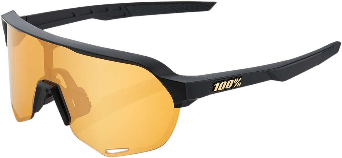 100% S2 Sunglasses - Black - Gold 60006-00003