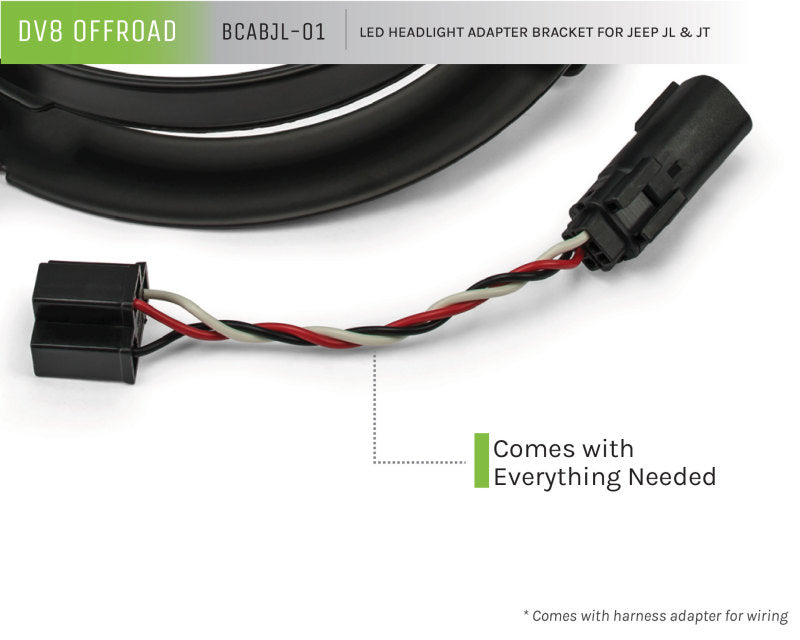 DV8 Offroad 18+ Jeep JL/Gladiator TJ / 7in Headlights Adapter Kit BCABJL-01