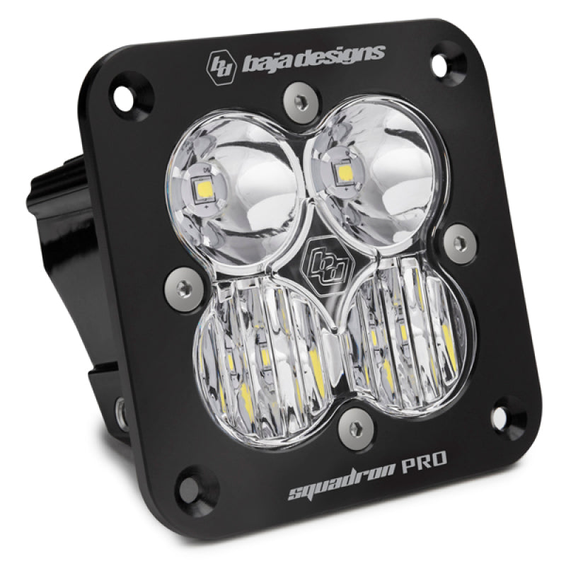 Baja Designs Squadron Pro Driving/Combo Pattern Flush Mount Black LED Light Pod - Clear 491003
