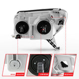 ANZO 2003-2005 Toyota 4Runner Crystal Headlights Black 111394