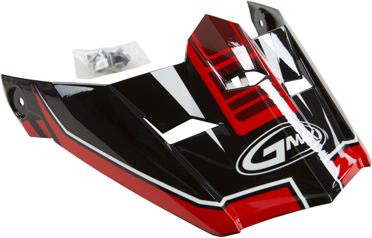 GMAX Visor W/Screws Uncle Mx-46 Black/Red Xs-Sm G046829