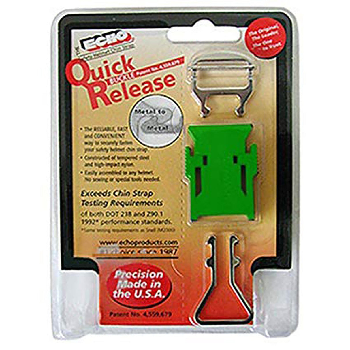 Echo Helmet Quick Release - Green 514002