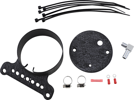 DRAG SPECIALTIES Single Gauge Bracket - Wrinkle Black WRINKLE BLK BACKING PLATE T21-6927WB