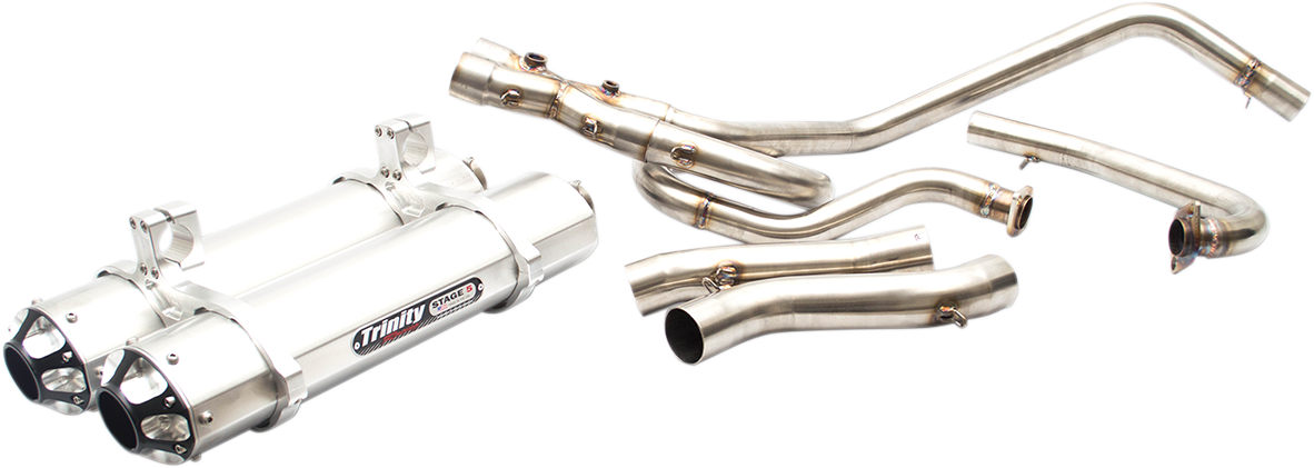 TRINITY RACING Dual Exhaust - Aluminum TR-4112D