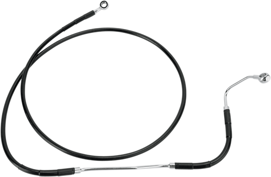 DRAG SPECIALTIES Brake Line - Front - Black - +2" ABS 691182-2BLK