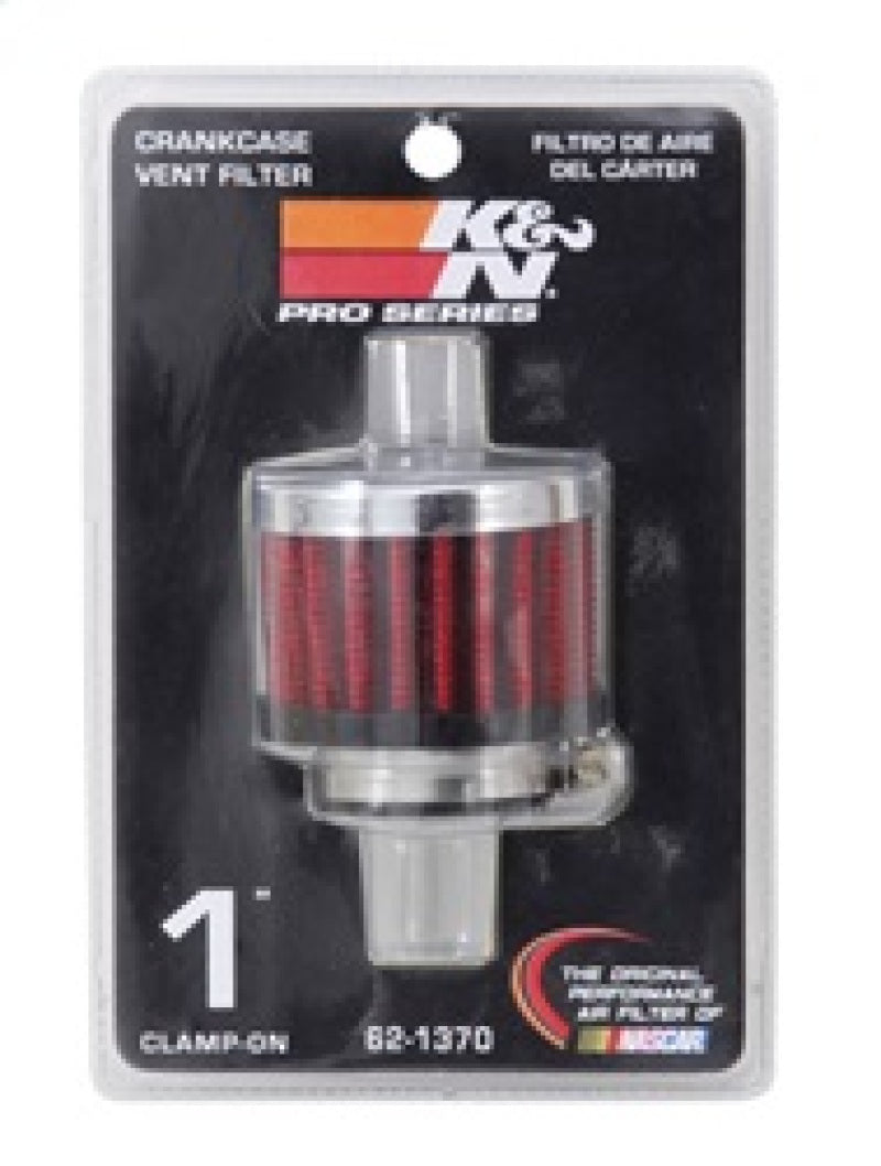 K&N 1in Flange ID x 2in OD x 1.5 inch H Rubber Base Crankcase Vent Filter 62-1370