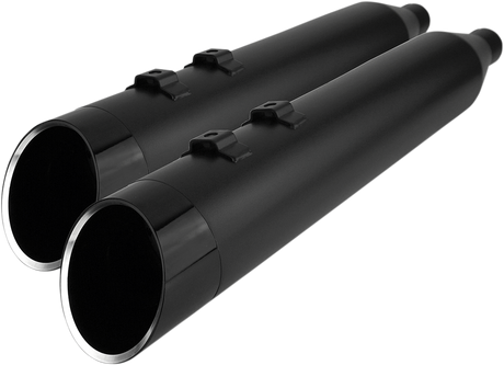 KHROME WERKS 4.5" Mufflers for Touring - Black with Edge 202885