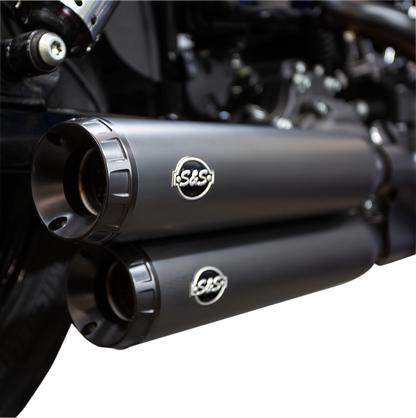 S&S CYCLE Grand National Mufflers - Ceramic Black 550-0725