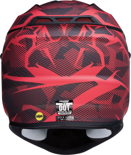 MOOSE RACING F.I. Helmet - Agroid Camo - MIPS® - Red/Black - Medium 0110-7761