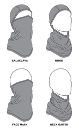 IN STOCK ZAN HEADGEAR SportFlex Convertible Balaclava - Black/White Flag WB4L091