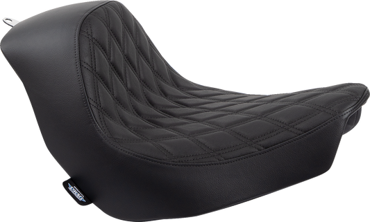 DRAG SPECIALTIES Solo Seat - Double Diamond - Black Stitching - '18-'22 FL/FX 0802-1513