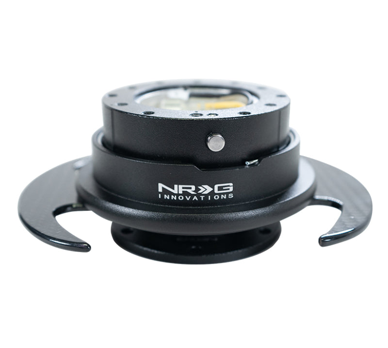 NRG Quick Release Kit Gen 3.0 - Black Body / Black Ring w/ Carbon Fiber Handles SRK-650CF