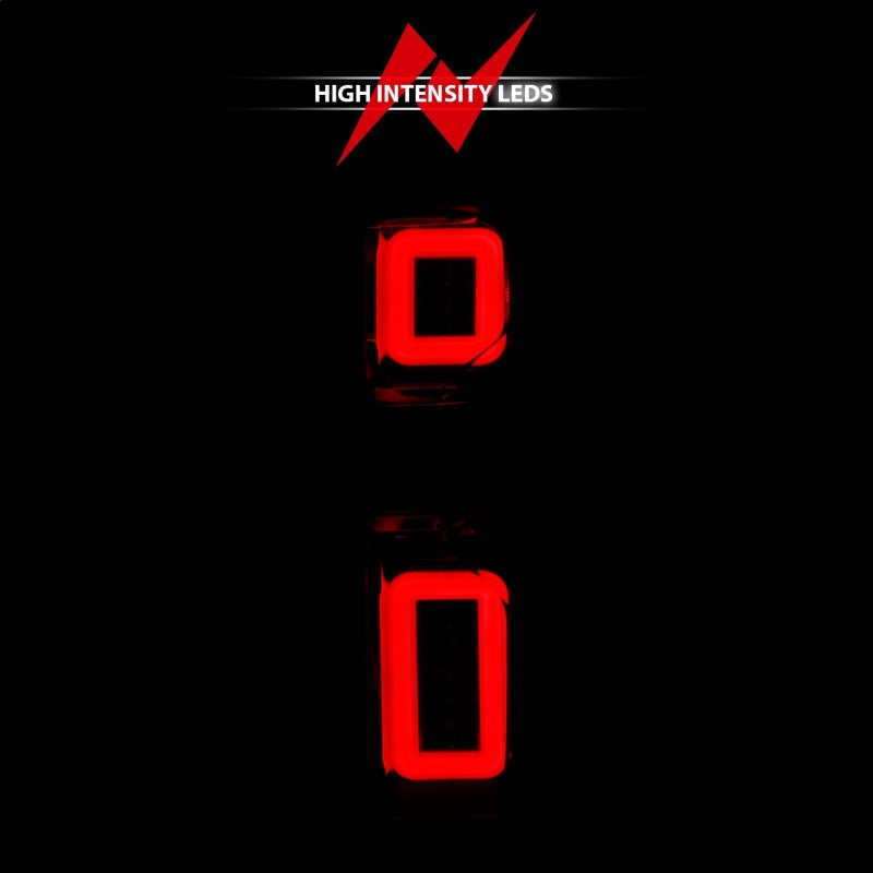 Anzo 19-21 Chevy Silverado Full LED Tailights Chrome Housing Red/Clear Lens G2 (w/C Light Bars) 311416