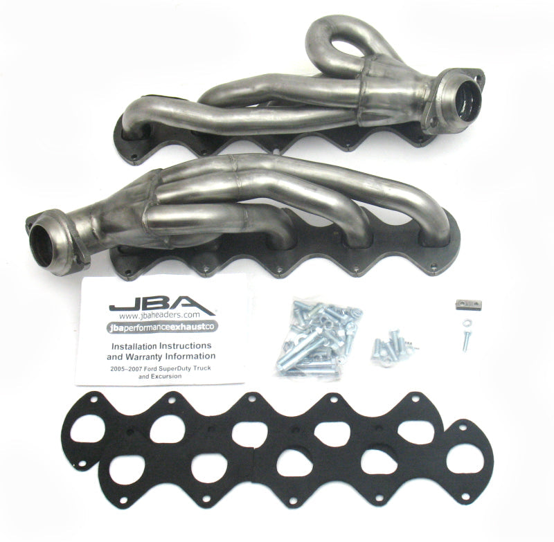 JBA 05-10 Ford F-Series 6.8L 3V V10 1-1/2in Primary Raw 409SS Cat4Ward Header 1670S