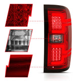 ANZO 2014-2018 Chevy Silverado 1500 LED Taillights Red/Clear 311292