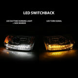 ANZO 2009-2018 Dodge Ram 1500 Projector Plank Style Switchback H.L Halo Chrome Amber (OE Style) 111440