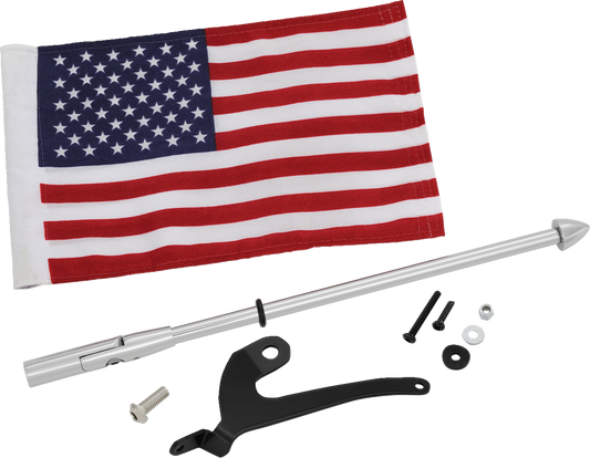 SHOW CHROME Folding Flag Pole - Left 41-203L