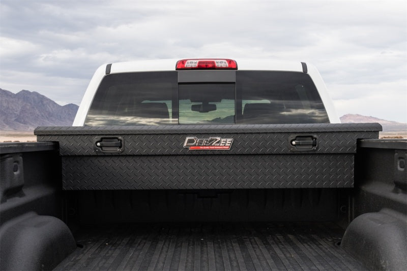 Deezee Universal Tool Box - Red Crossover - Single Lid Black BT Pull Handle (Low/Txt Blk) DZ 10170LTB