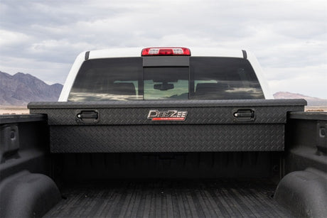Deezee Universal Tool Box - Red Crossover - Single Lid Black BT Pull Handle (Low/Txt Blk) DZ 10170LTB