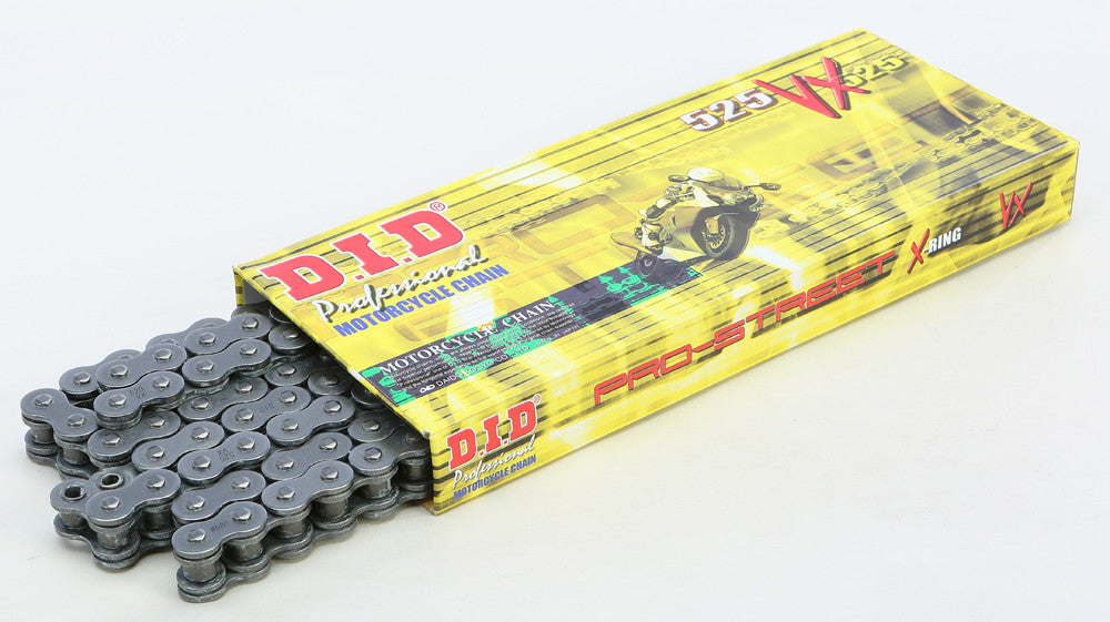 D.I.D Pro-Street 525vx-120 X-Ring Chain Natural 525VXX120ZB