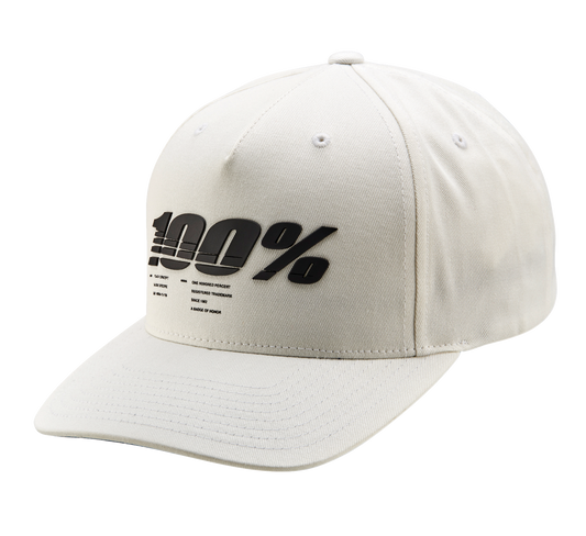 100% Staunch Snapback Hat - White 20072-000-01