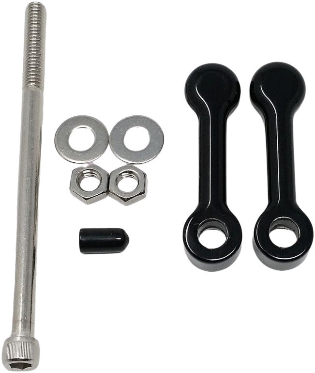 DK CUSTOM PRODUCTS Billet Tank Lift Kit 2" `04-Up Xl Powder Coat Blk DK-SPT-TLK-2
