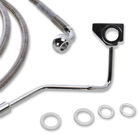 DRAG SPECIALTIES Línea de freno - Delantero - +4" - Acero inoxidable 615220-4