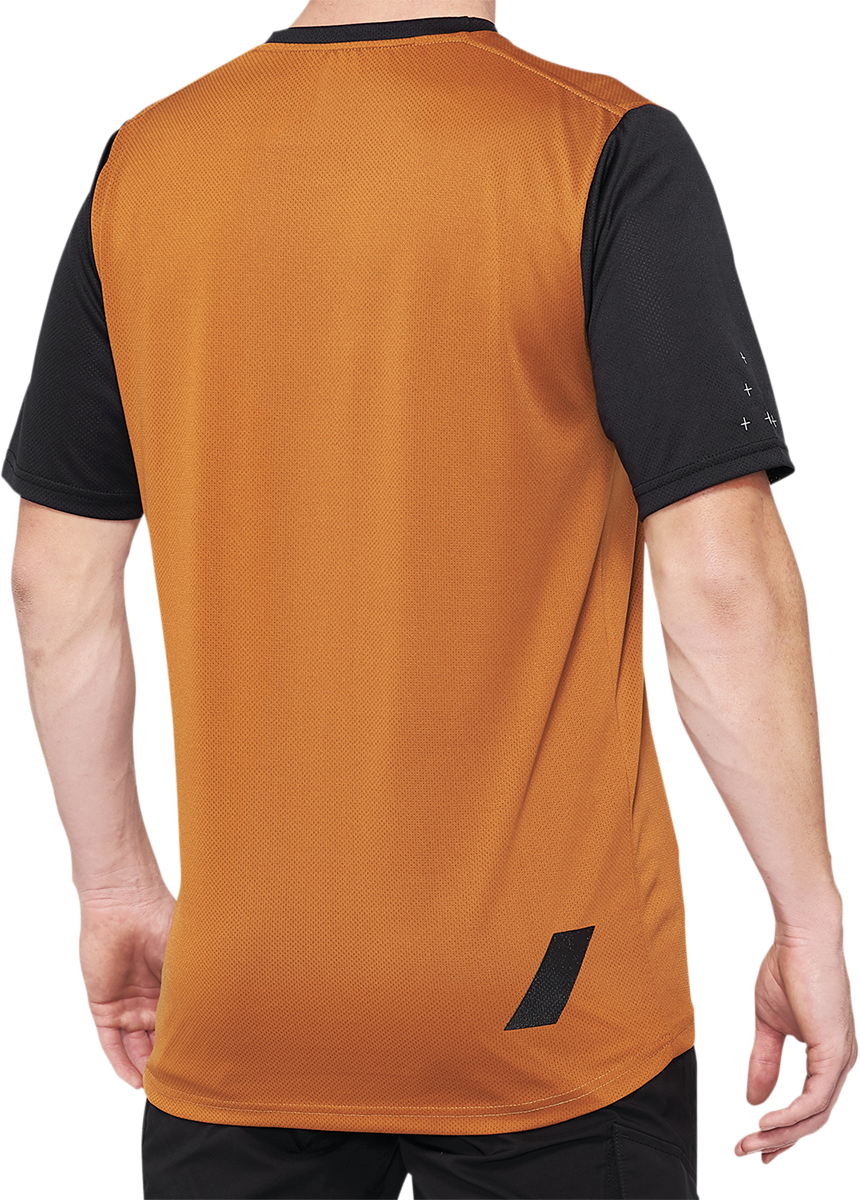 100% Ridecamp Jersey - Terracotta/Black - Medium 40027-00016