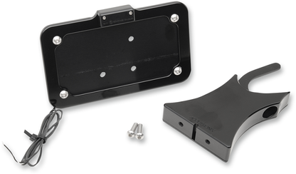 ACCUTRONIX Side Mount License Plate - Black LPF121HV-B