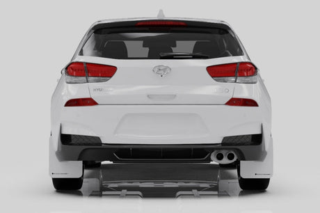 Rally Armor 19-21 Hyundai Elantra N Line Black UR Mud Flap w/ Red Logo MF59-UR-BLK/RD