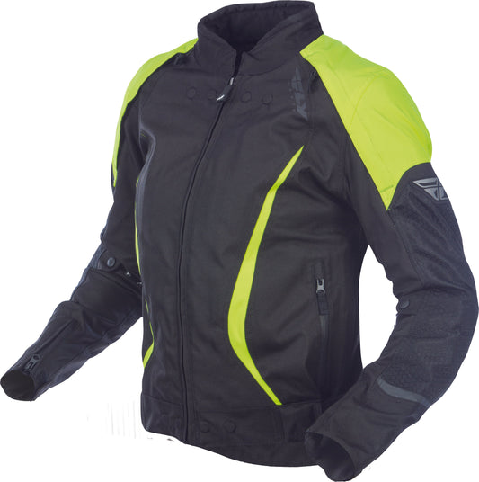 FLY RACING Women's Butane Jacket Black/Yellow 2x #5958 477-7036~6