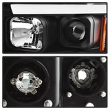 Spyder 02-05 Dodge Ram 1500 Light Bar Projector Headlights - Black (PRO-YD-DR02V2-LB-BK) 5084606