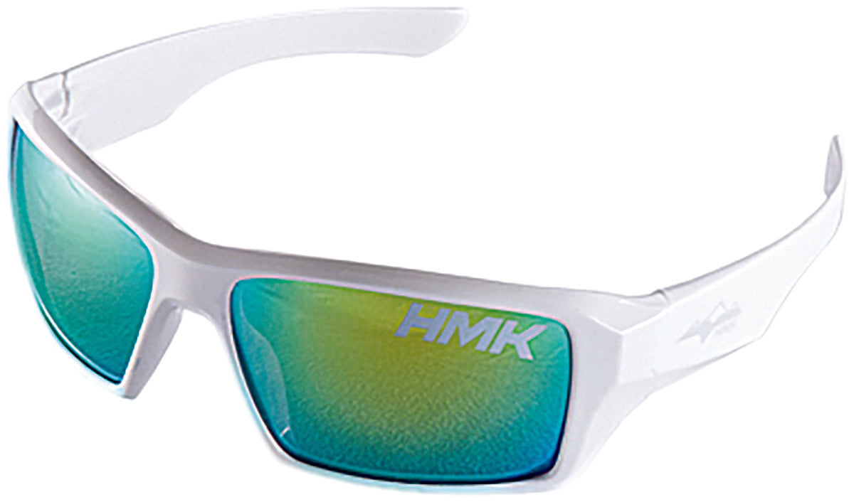 HMK Jim Sunglasses White W/Pol. Revo Blue/Yellow Lens HM5JIMW