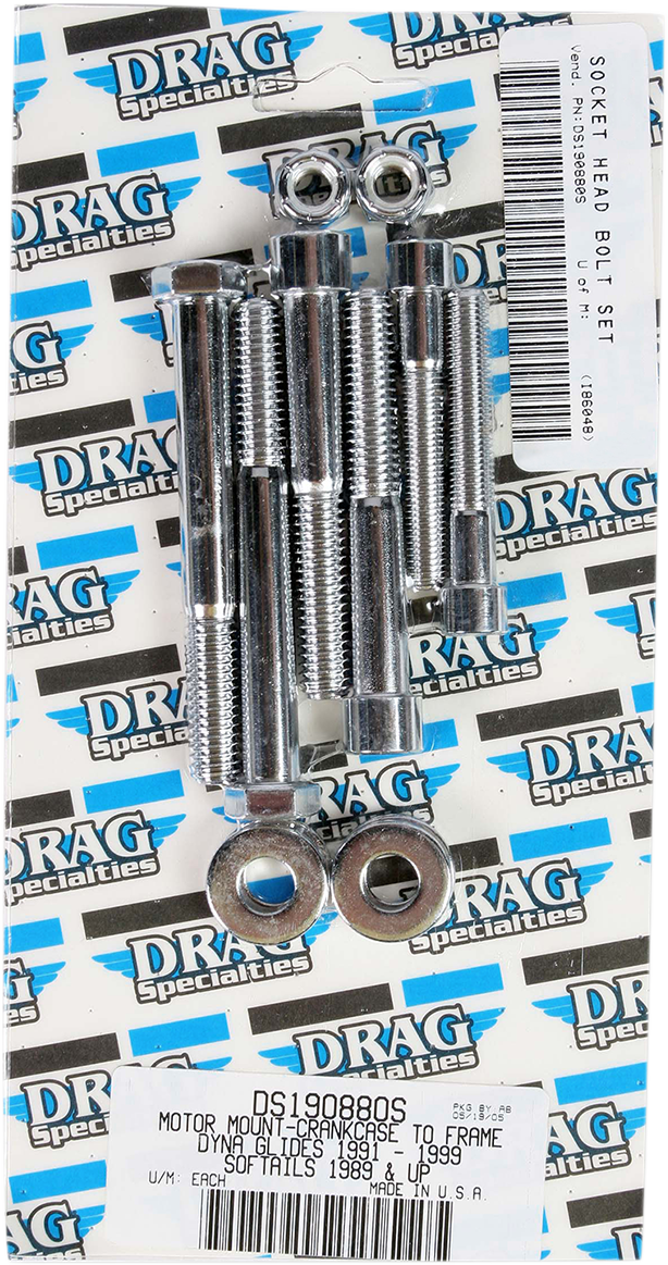 DRAG SPECIALTIES Smooth Motor Mount Bolt Kit - Dyna MK267S