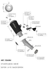 15265BU LEOVINCE 450SS  2023-2024 LV-10 Slip-On Muffler - Black - Stainless Steel
