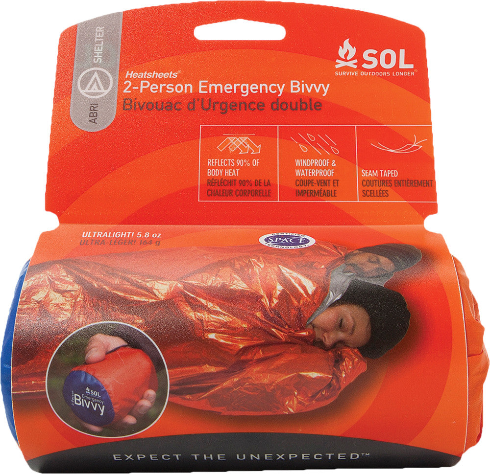 AMK Sol 2-Person Emergency Bivvy With Emergency Whistle 0140-1144~OLD