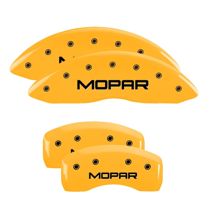 MGP 4 Caliper Covers Engraved Front & Rear C5/Corvette Yellow finish black ch 13007SCV5YL
