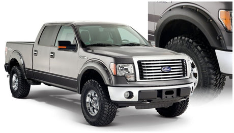 Bushwacker 09-14 Ford F-150 Styleside Pocket Style Flares 4pc 67.0/78.8/97.4in Bed - Black 20929-02
