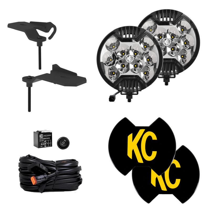 KC HiLiTES Jeep 392/Mojave SlimLite LED 2-Light Sys Ditch Light Kit 97167