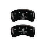 MGP Rear set 2 Caliper Covers Engraved Rear GT500 Shelby & Cobra Black finish silver ch 10010RGT5BK