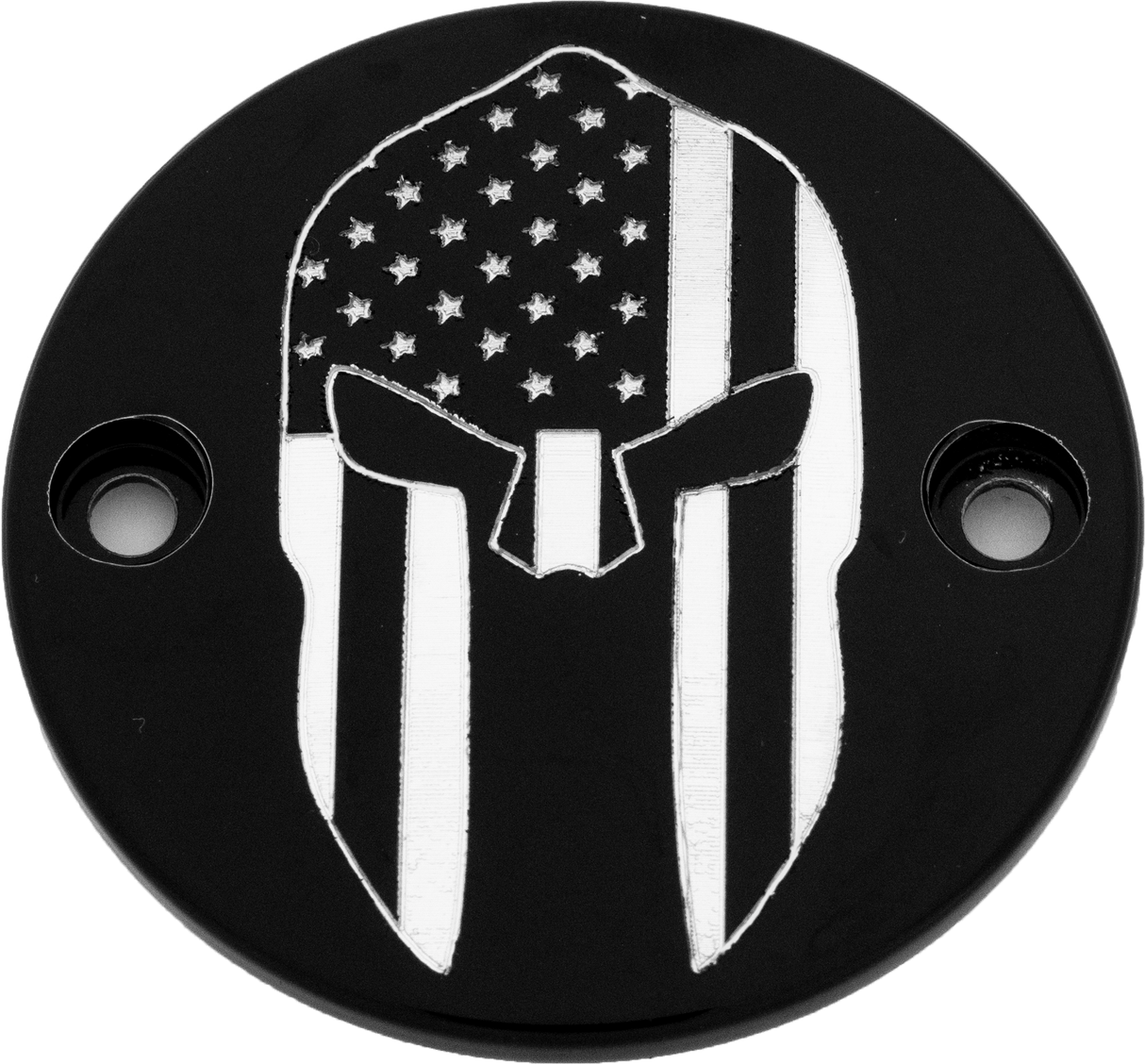 CUSTOM ENGRAVING M8 Timer Cover Spartain Black PATR20-63BG