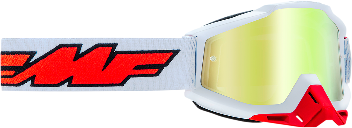 Gafas FMF PowerBomb - Rocket - Blanco - True Gold F-50037-00004 2601-2981 