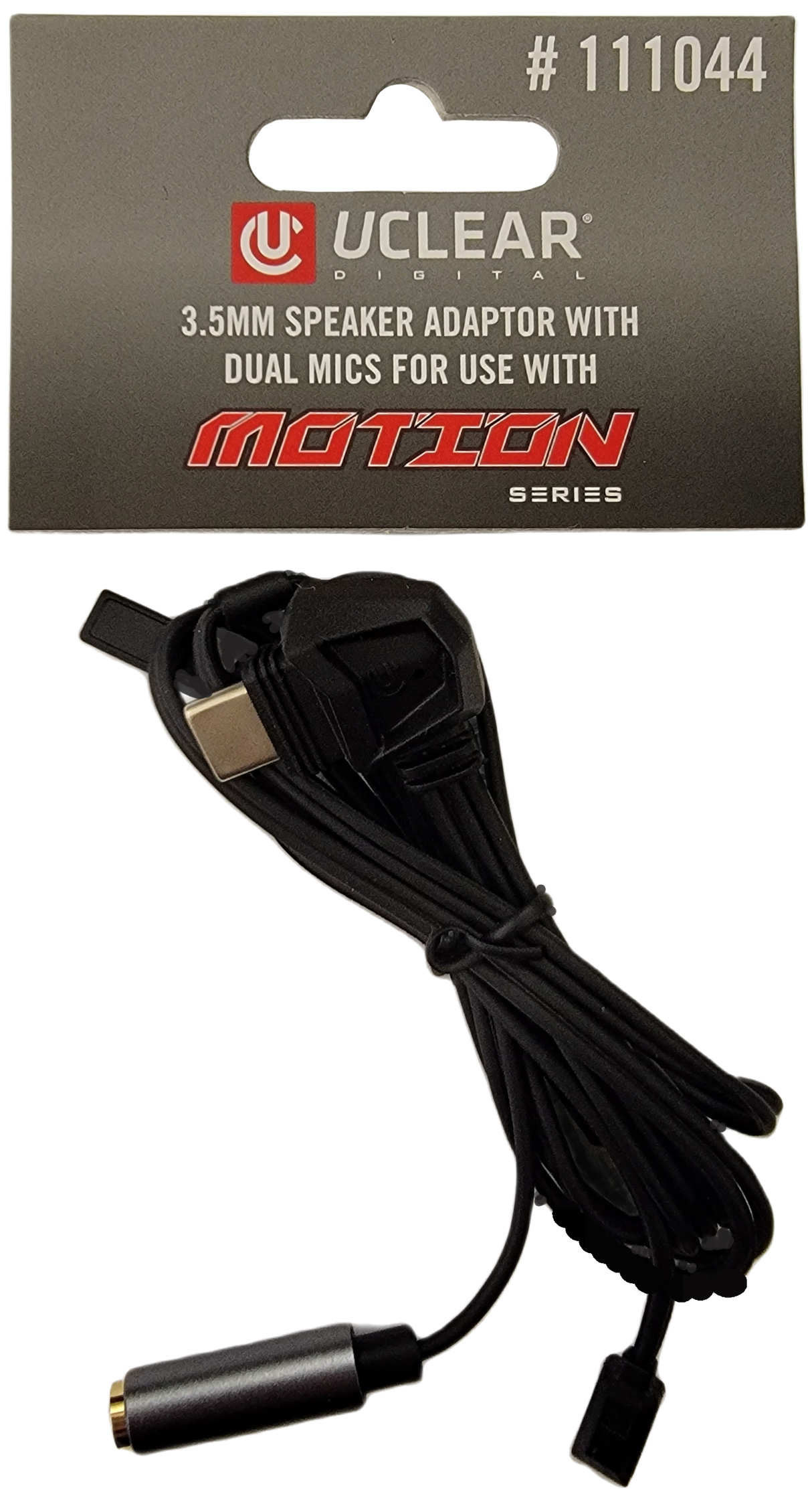 UCLEAR 3.5mm Speaker Adaptor W/Dual Mics For Use With Motion Serie 111044