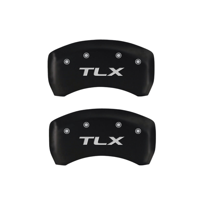 MGP 4 Caliper Covers Engraved Front Acura Engraved Rear TLX Red finish silver ch 39018STLXRD